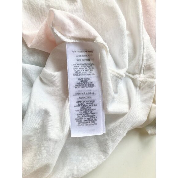 NWOT CURRENT/ELLIOTT Beatnik White Pink Tie Dye Cotton T-Shirt Dress, Size 1/S - Picture 11 of 12